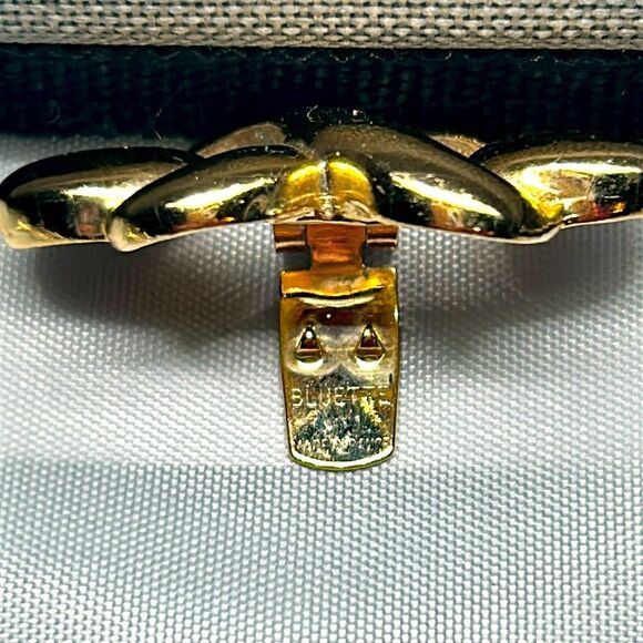 Vintage Signed Bluette gold tone shoe clips - 1970s - Picture 3 of 3
